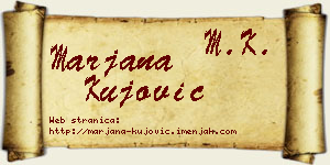 Marjana Kujović vizit kartica